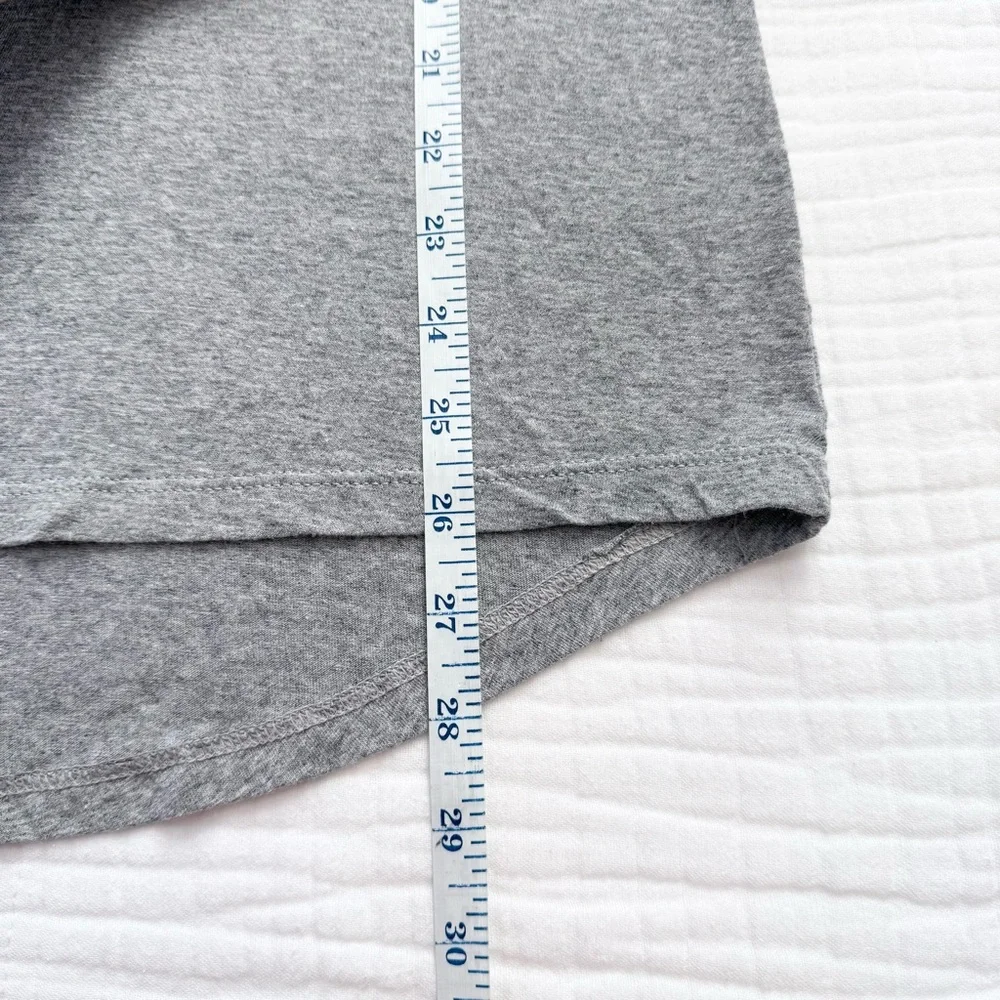 Fruit of the Loom cotton blend gray v-neck long t-shirt size Large - Picture 4 of 7